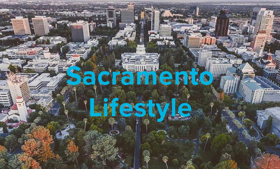 aerial shot of the capital building in sacramento