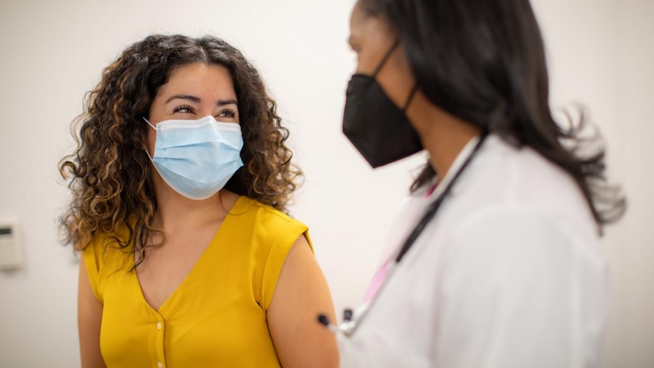 UC Davis health patient and doctor.